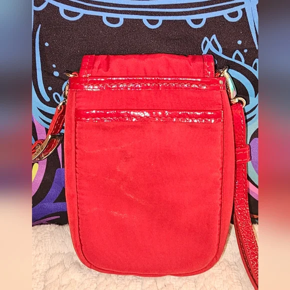 Brighton Mini Crossbody Lightweight Nylon Red Shoulder Wallet - Picture 7 of 15